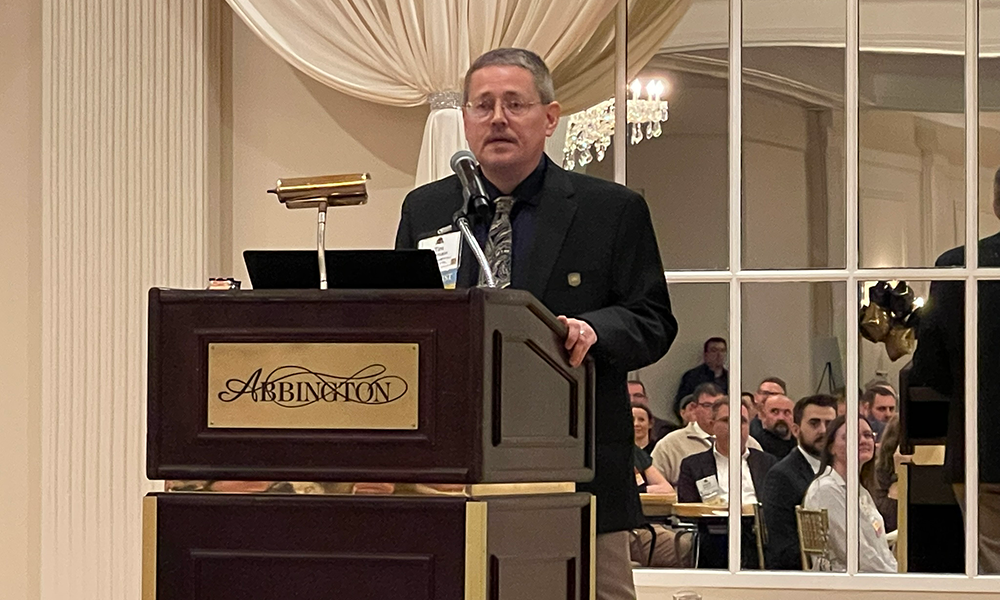 Speach bering made by Tim at the ceremony